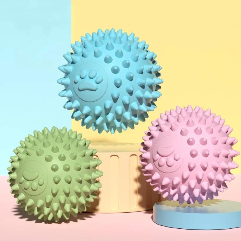 Pet Solid устойчивый к укусам жевательный неразрушимый прыгающий мячик для собак резиновая дрессировка интерактивная игра игрушка для прорезывания зубов