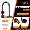Велосипедный U-образный замок с 3,94 фута/1,2 м кабелем с двойной петлей, надежный противоугонный велосипедный замок с водонепроницаемой сдвижной крышкой или креплением