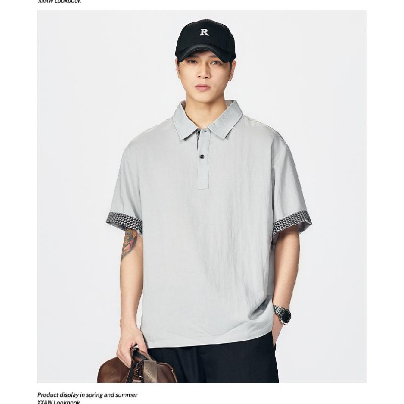 High-end design versatile T-shirt for men, 2026 new spring collection, loose fit, trendy casual style, short-sleeved top