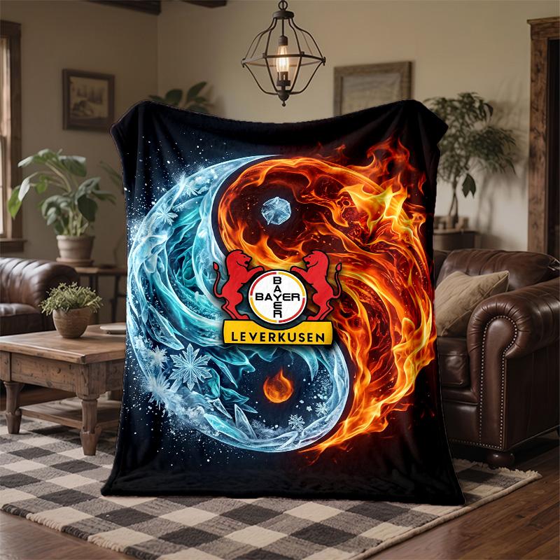 Bayer Leverkusen Football Print Flannel Blanket Soft Warm Sofa Bed Throw Blanket For Home Office Bedroom