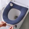 Подушка для сиденья унитаза Милый плюшевый бархатный чехол для сиденья унитаза на молнии Чехол для сиденья унитаза Стиральная машина Защитный чехол для унитаза Унитаз