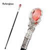 Red Diamond Type White Walking Cane Fashion Decorative Walking Stick Gentleman Elegant Cosplay Cane Knob Crosier 95cm
