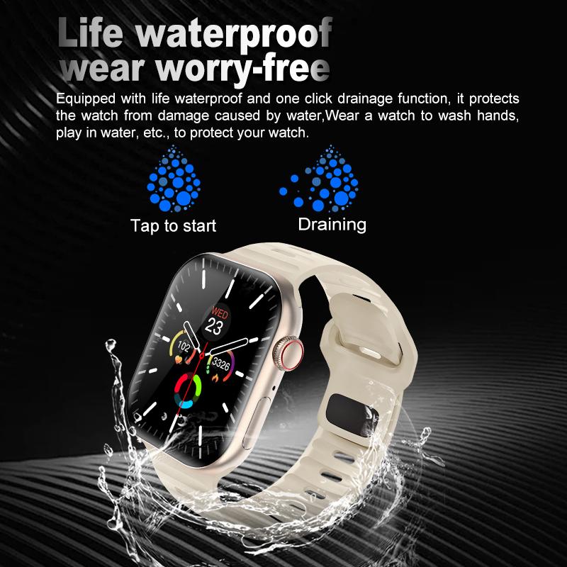 IWO Series 10 Smart Watch 2.01 Inch Wireless Charger Heart Rate Men Women Fitness Tracker Sport Smartwatch For IOS Android