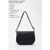 Black Shk93 Artificial Leather 2 Compartment Adjustable Strap Shoulder Bag L:15W:23W:6 Cm