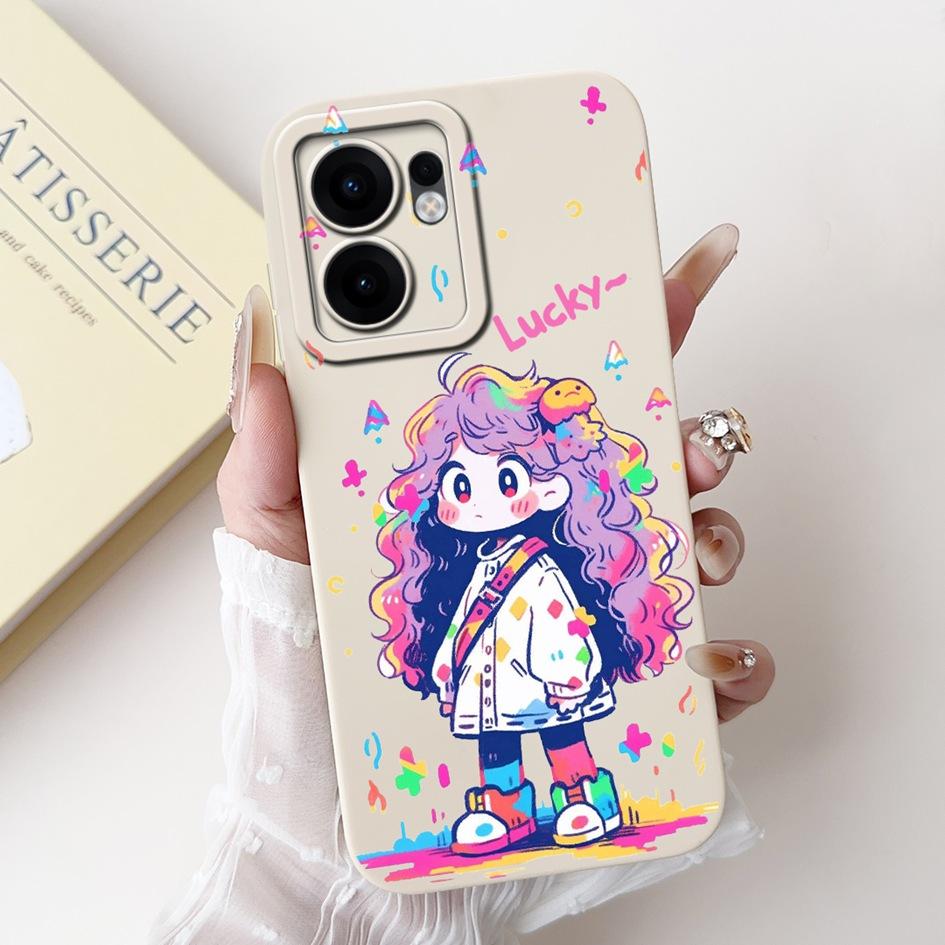 Для Oppo Reno 13F 5G Чехол Модные Закатные Девушки Астронавт Coque Мягкий Силиконовый Чехол для Телефона Для OPPO Reno13 FS RENO13F CPH2699 Capa