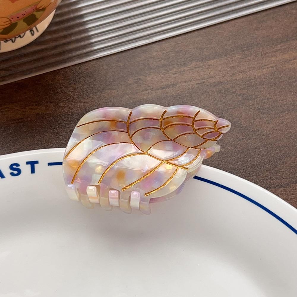 Ponytail Holder Acetate Hair Clip Headwear Hair Grab Fashion Conch Hair Claws  Female