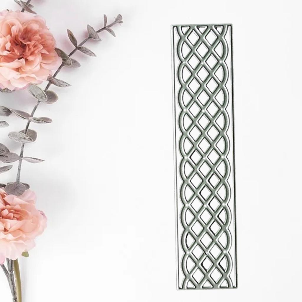 Прямоугольная рамка трафарет для резки Изысканный сектор сетки шаблон ножа для тиснения Декоративные скрапбукинг трафарет для резки