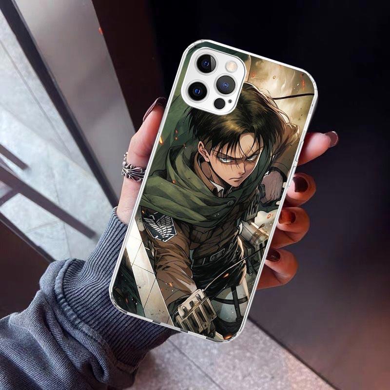 A-Attack on T-Titan Levi Phone Case For iPhone 17 Air 11 13 Mini 14 15 Plus 16 12 Pro Max 16E SE 7 8 Pattern Soft TPU Back Cover