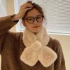 Новый осенне-зимний плюшевый теплый шарф для девочек, милый корейский модный шарф из искусственного кроличьего меха, утолщенные уличные ветрозащитные шарфы