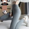 Женские леггинсы с флисом, термобелье, обтягивающие брюки, зимние эластичные колготки, плотные теплые бархатные леггинсы для женщин