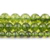 Зеленые бусины из камня перидот, круглые свободные бусины-разделители для изготовления ювелирных изделий, бусины из натурального камня 6/8/10 мм