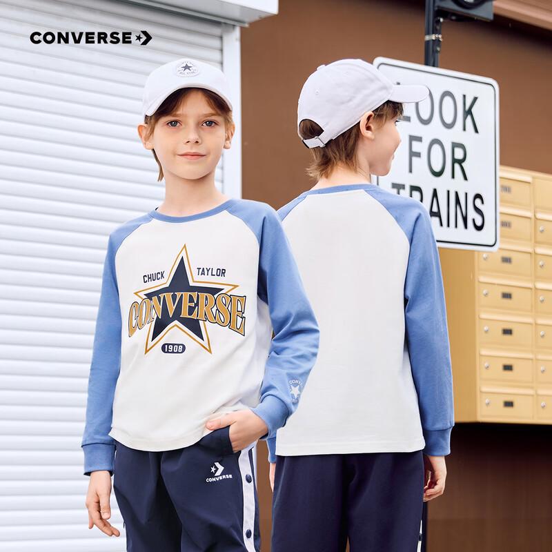 Converse Детская ретро футболка с длинным рукавом и графическим принтом