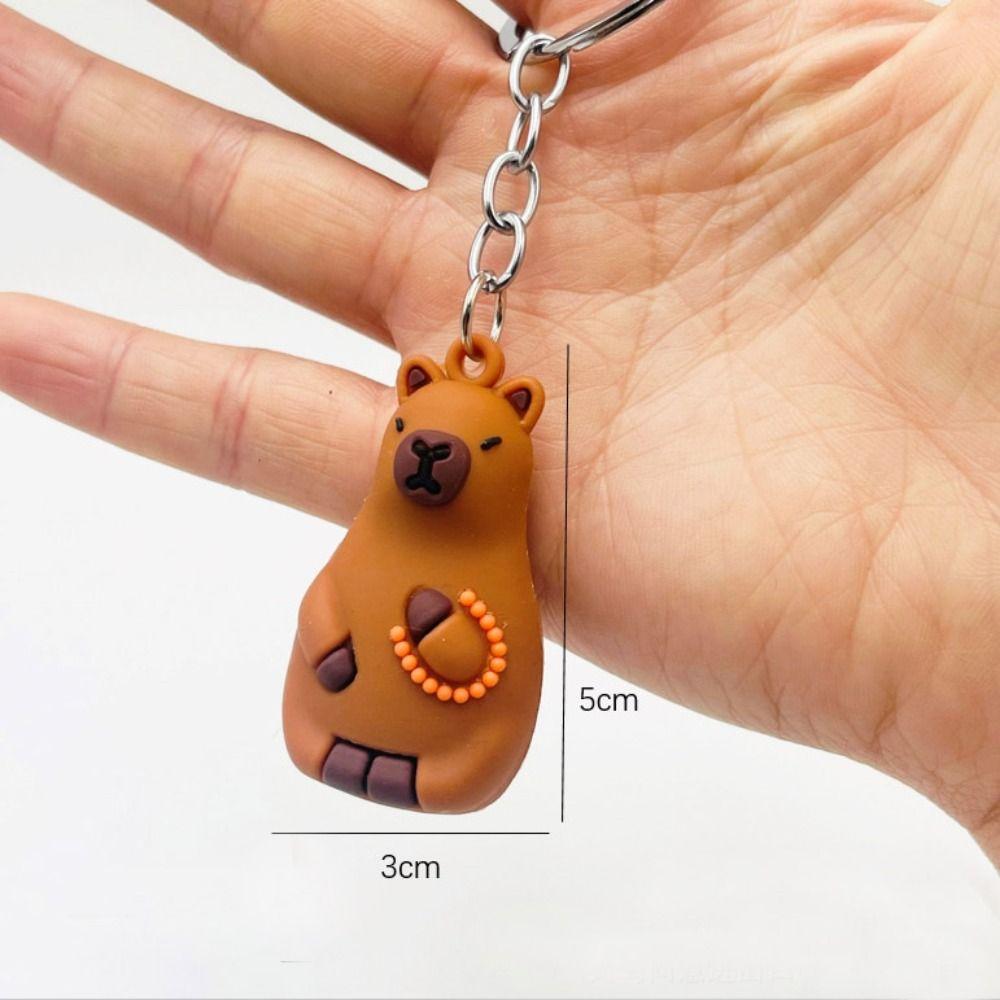 Kawaii Capybara Keychain Cartoon Doll Bag Pendant New Key Chain