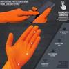 10pcs with Diamond Textured Disposable Gloves Orange Black Safety Gloves  Industrial Use
