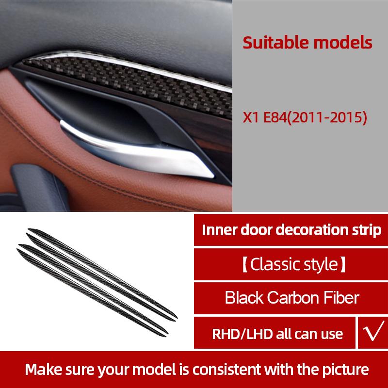bftws1 For BMW X1 E84 2011-2015 Carbon Fiber Center Console Gear CD Door Panel Trim Sticker Decoration Car Interior Tuning Accessories