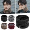 Winter Warm Knitted Neck Scarf for Women Men Plush Full Mask Outdoor Cashmere Solid Color Neck Scarves Thick Apparel Accessories
