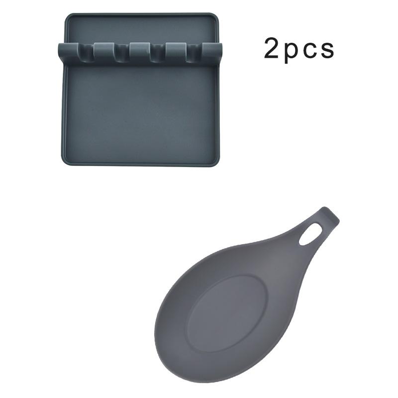 Силиконовый поднос для кухонной утвари, кухонная лопатка, суповая ложка, силиконовая подставка для ложек, бытовая толстая термоизолированная силиконовая подкладка для ложек