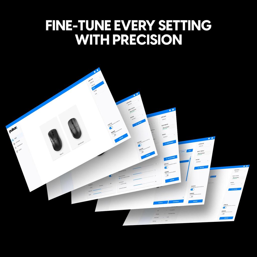 Беспроводная игровая мышь Pulsar Gaming Gears X3 Mini Сверхлегкая 50 г 1 мс 32000 DPI Оптический переключатель Флагманский сенсор XS-1 Оригинальный продукт для внутреннего рынка