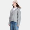 Ganni Толстовка с молнией и вышитым логотипом Женские толстовки Paloma-Dove-Grey-Mix T3998921