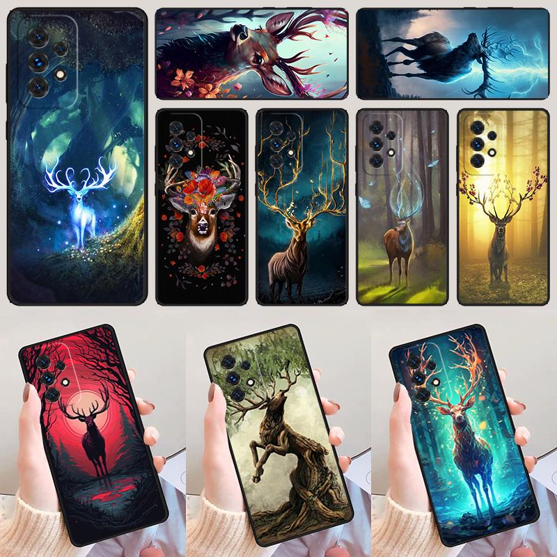 Чехол для телефона с рисунком животного Олень Для Samsung Galaxy A42 A31 A40 A51 A71 A32 A80 A91 A52 A72 A73 A20e A21S A50 A70 A11 A12 Чехол