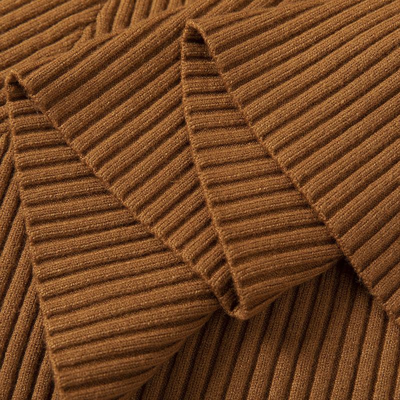 Платье 2024 года, осенне-зимняя новая женская одежда, трикотажное, с длинными рукавами, однотонное, облегающее, с юбкой-низом и модной юбкой А-образного силуэта внутри