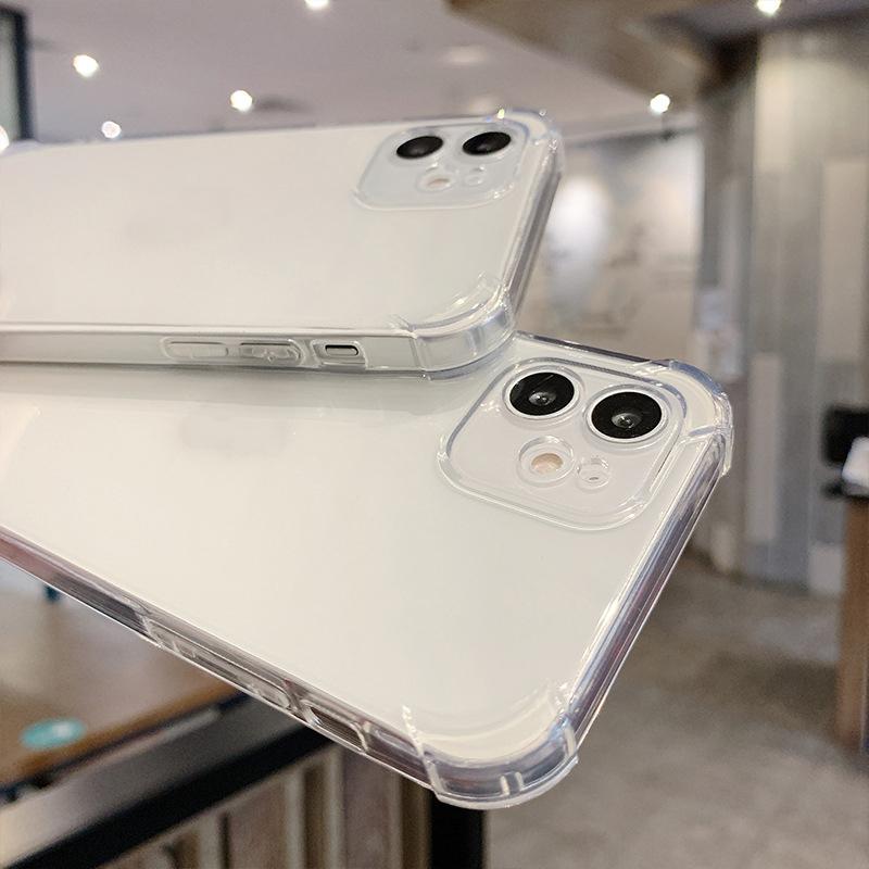 Прозрачный чехол для телефона iPhone Samsung Huawei Honor Xiaomi Redmi OPPO Realme Vivo Мягкая силиконовая задняя крышка с защитой от падения