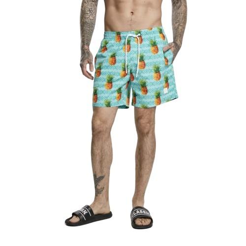 Urban Classics Mens Pineapple Swim Shorts