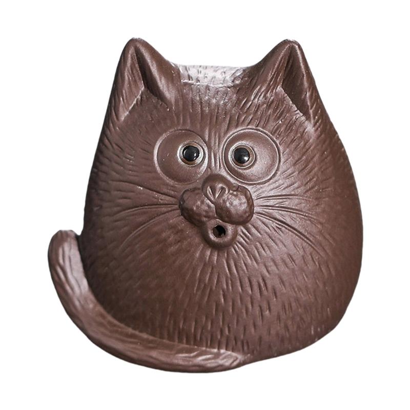 Фигурка из Цзыша в форме кошек, держатель для благовоний, палочек, для любителя животных, ручная работа, керамика, статуэтка животного, украшение, Декор