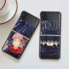 Роскошный чехол для Samsung Galaxy Z Flip 4 3 5G черный ПК жесткие чехлы для телефонов модная задняя крышка ZFlip Funda аниме дзюдзюцу кайсен Shell
