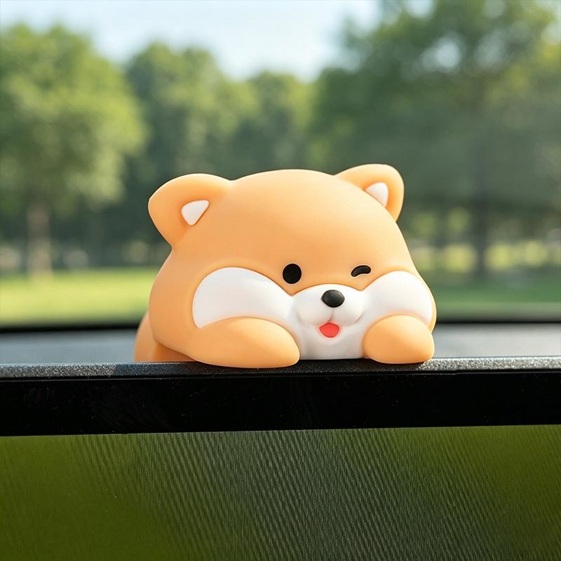 Cute Cartoon Car Dashboard Ornament Stress Relief Girl Doll Figurine