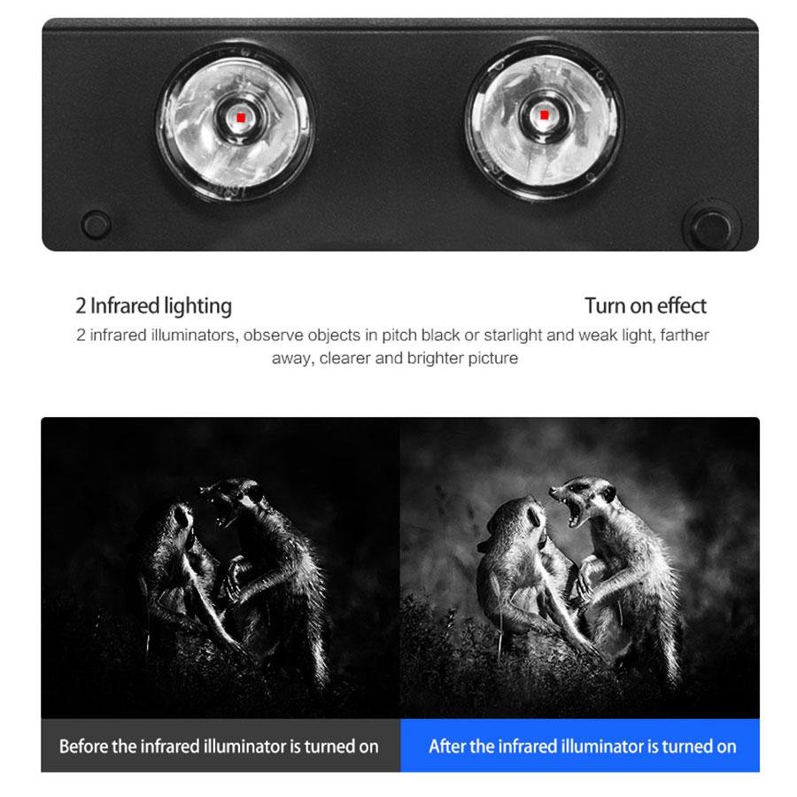 Ручные инфракрасные светодиоды ночного видения 850 нм + ИК-фонарик + камеры с лазерным прицелом, уличные водонепроницаемые камеры-ловушки для дикой природы A