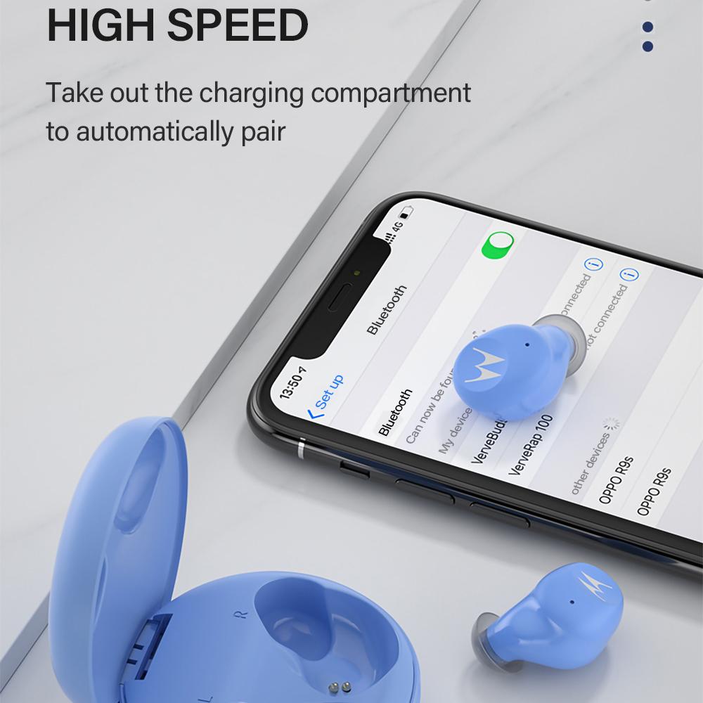 Lenovo Motorola VerveBuds 220 Bluetooth 5.0 Наушники True Wireless Наушники 3D Стерео HiFi Tws Наушники Спортивная игровая гарнитура