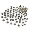 30 Sets Alloy Flower Shaped Rivets Stud Accessories for DIY Leathercraft Bag Shoes Belts 8mm