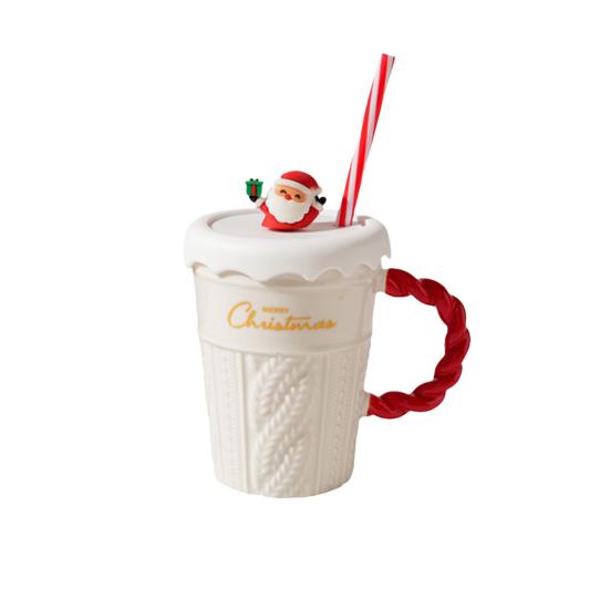 Рождественская елка керамическая кружка 400 мл керамическая соломенная кофейная кружка парная кофейная кружка праздничное украшение стола подарочная кружка для любителей кофе