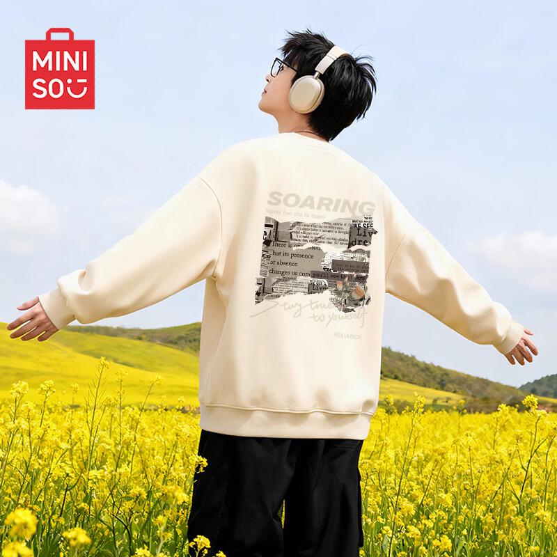 MINISO Мужской модный свитшот с круглым вырезом