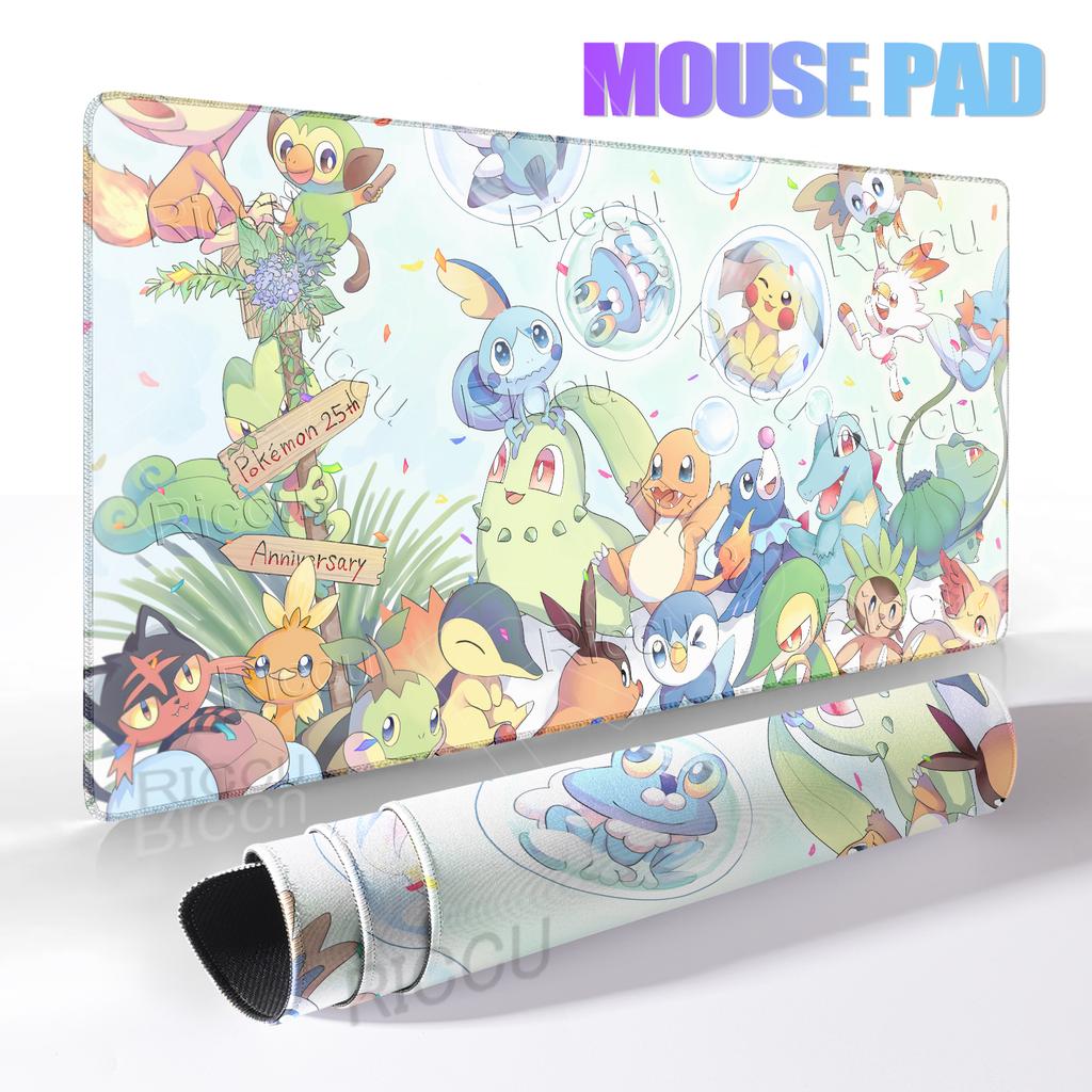 New P-Pokemons Mousepad Aesthetics Deskmat Kawaii Gaming Mats Computer Offices Tablerug Gamer Nonslip Mouse Carpet Free Shipping
