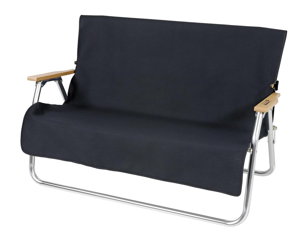 CAPTAIN STAG Bench Cover Bench Cover Flame Retardant Fabric with Back Pocket Black FIRE PROOF UP-2685