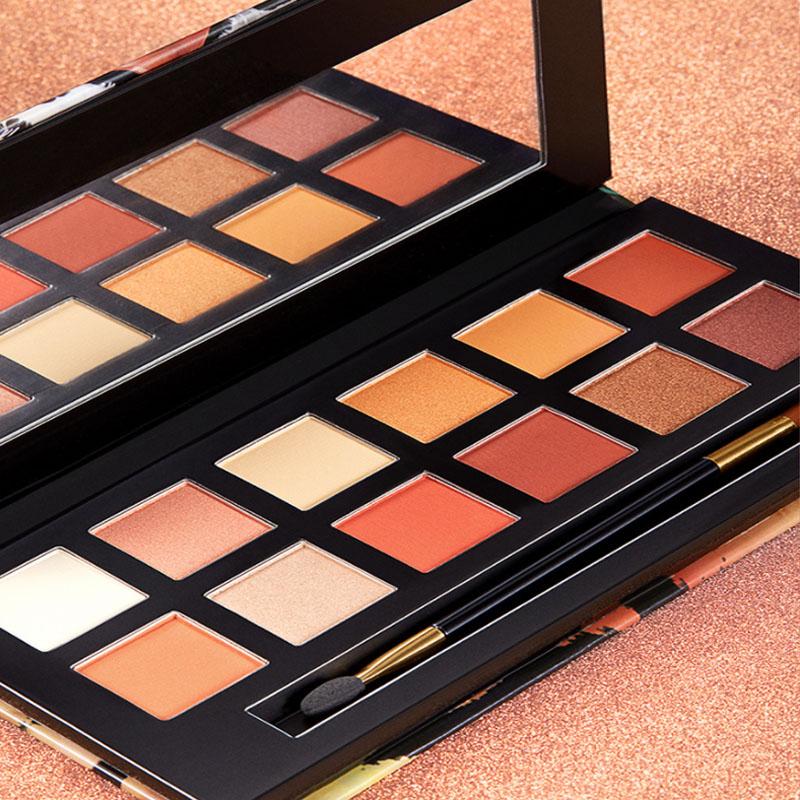 12 цветов водостойкая палитра теней для макияжа с блестками и кистью красивый цвет долговечная косметическая палитра