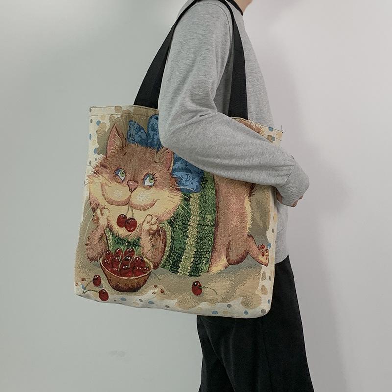 Bohemian Style Printed Bag Large Capacity Portable Mommy Bag Canvas Tote Bag Shoulder Bag