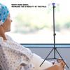 Foldable IV Pole Triangle Stand Vertical Infusion Stand Pole Home Clinic IV Drip Stand with 4 Hooks