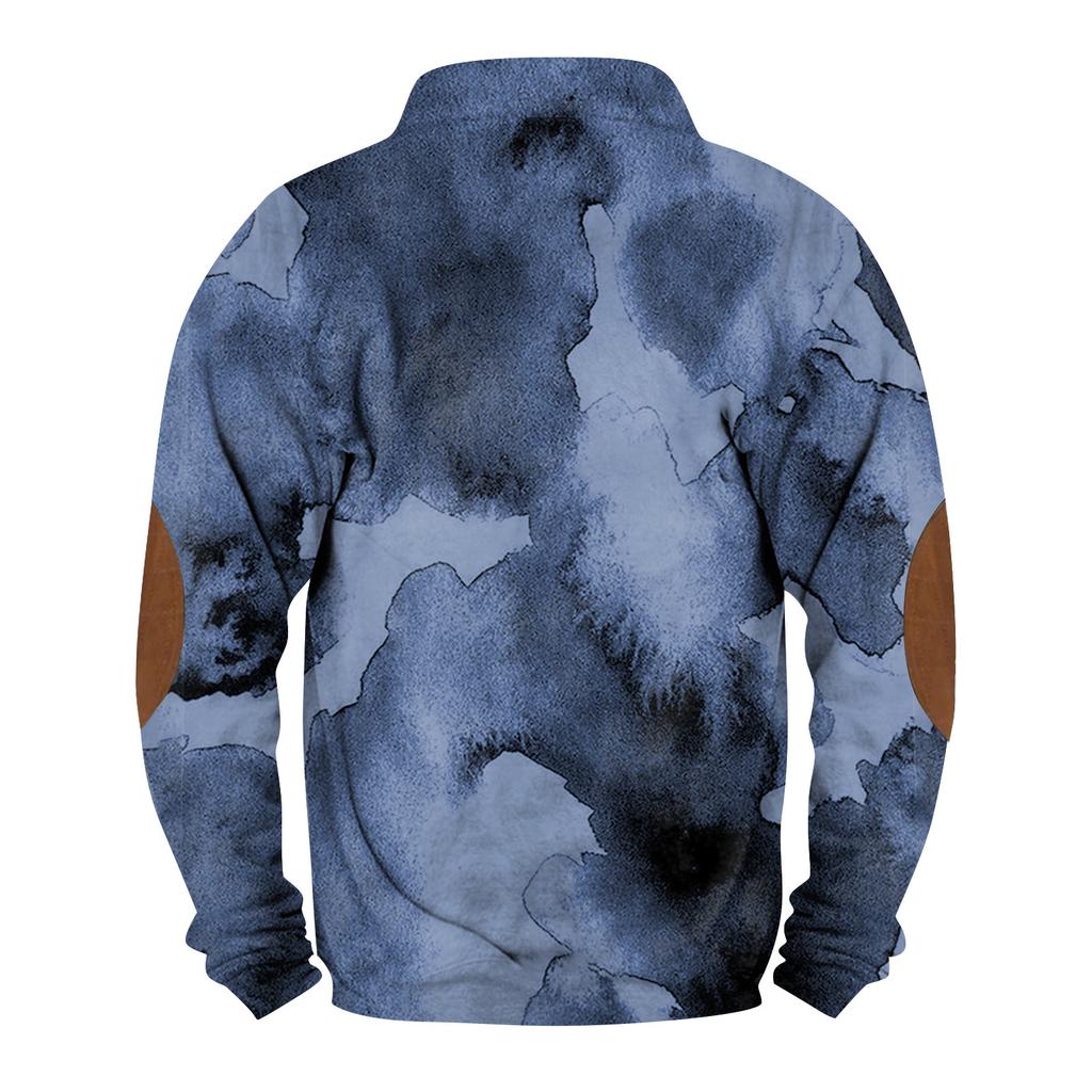 Мужская толстовка с воротником-стойкой на открытом воздухе, повседневные свитера, топы