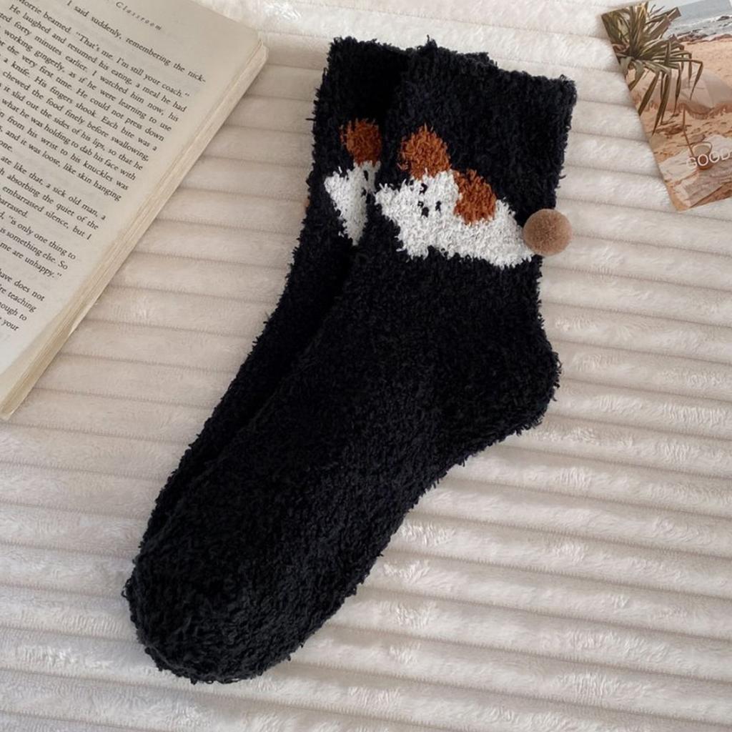 Women's Thick Socks, Thick Coral Velvet Floor Socks, Home Sleep Warmth, Middle Tube