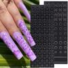 1Pc Nail Art Heart Flower Butterfly Hollow Out Stencil Stickers Nail Spray Painting Templates Transfer Paper Sliders ZPG