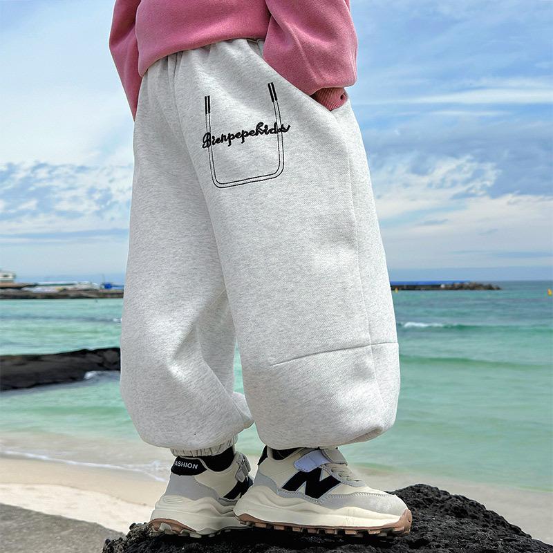 Fairy Tale Boys' Grey Sweatpants - 2025 Spring/Autumn Style for Kids