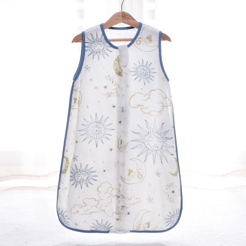 Детский спальный мешок-трансформер из бамбуковой хлопчатобумажной марли с разделяющимися ножками - весна/лето