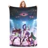 K-pop Аниме Охотники на демонов Теплые одеяла Мальчик Девочка Плюшевое постельное белье Пледы Новинка Диван Кресло Фланелевое покрывало Покрывало для дивана-кровати