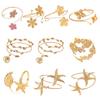 Metal Wide Open Bangle Multi Style Flower Bracelet Elegant Armlet  Hand Jewelry