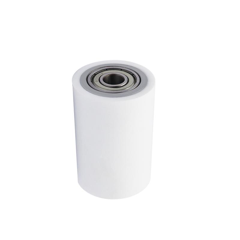 60° Soft Silicone Roller with Double Bearing: High-Temp Resistant Shock Absorbing Rubber Coated Wheel