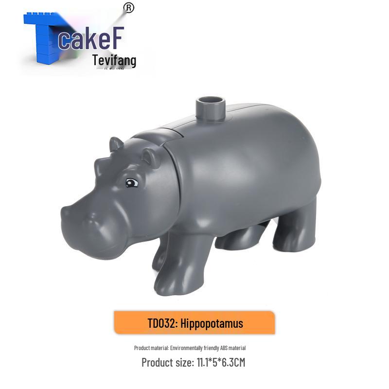 Крупные строительные блоки из частиц: Совместимые Игрушки для Обучения Животным Фермы Прерии Океана для Детей