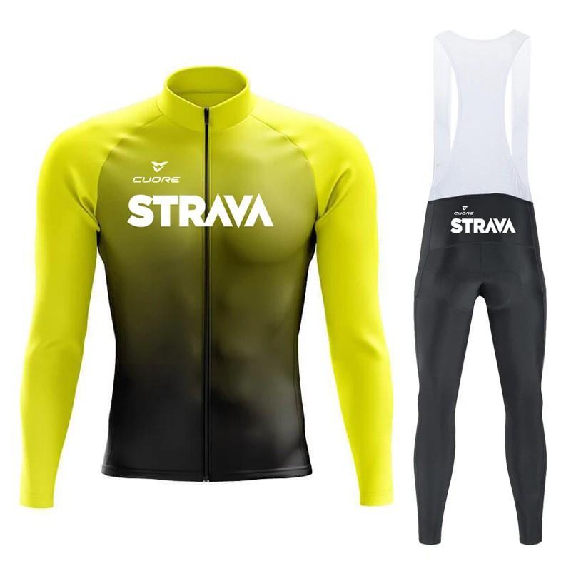 Men Women Cycling Jersey Set Long Sleeve Quick Dry Mountain Bike Riding Apparel Sportswear
